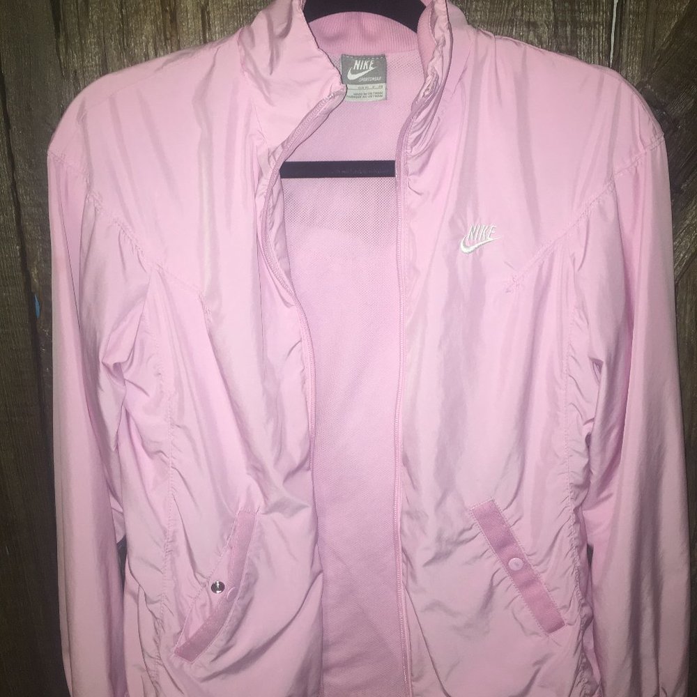 Nike Sportswear Windbreaker Jacket Women's Small Pink Retro Style